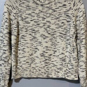 J. Crew Cream and Black Turtleneck Sweater